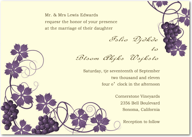 Purple wedding invites HPI044