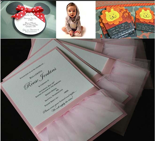 birthday invitations with decoration