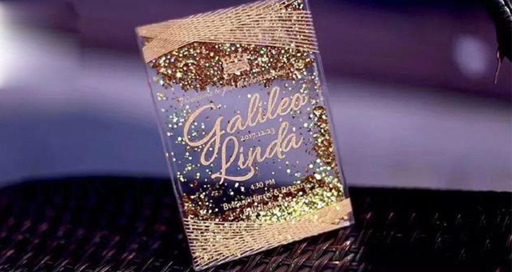 Blingbling acrylic wedding invitations