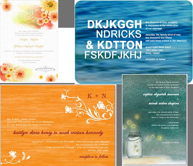 summer wedding invitation