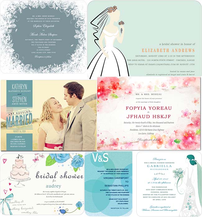 wedding invitation and bridal shower invitations