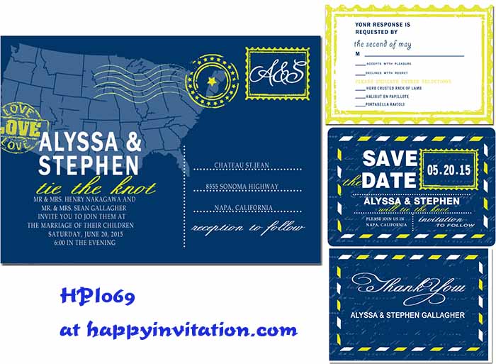 wedding invitations with map