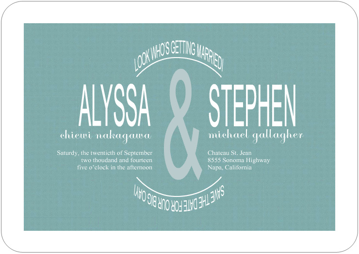 Classic Vertically Symmetrical Wedding Invites HPI083