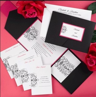 Designed Custom Pocket Invitation Cards HPI271