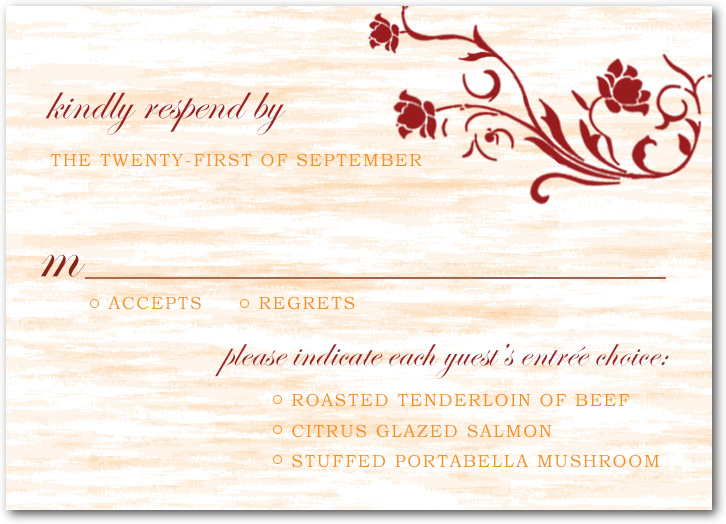 Natural Floral Bright Wedding RSVP Cards HPR049