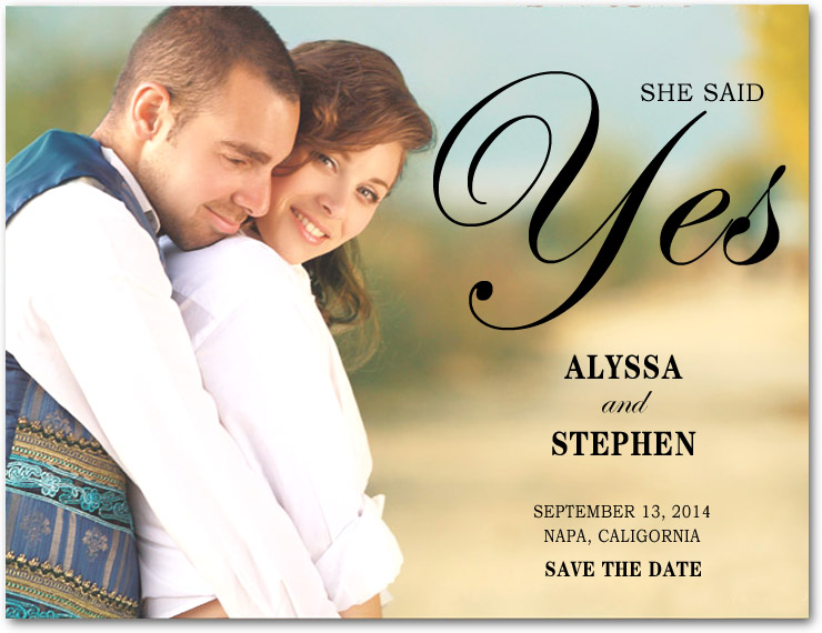 Stunning Romantic Photo Save The Dates Card HPS004