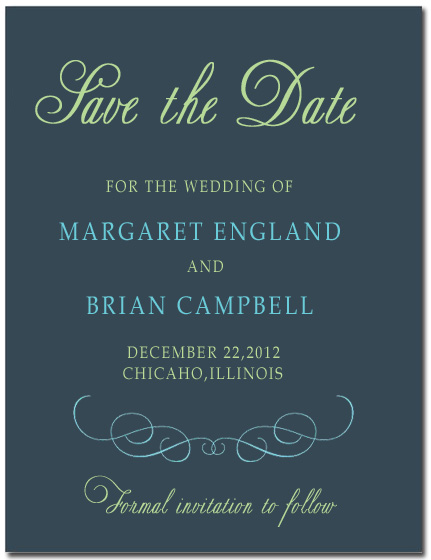 Beautiful Curve Typography Save The Date CardS HPS064