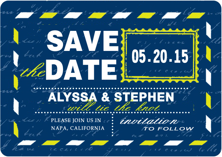 Post American Map Save The Dates CardS HPS069