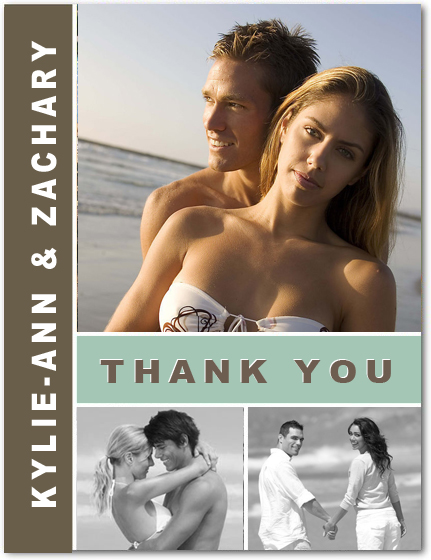 BEACH SEASON COUPLE Photo Thank You Card HPT025