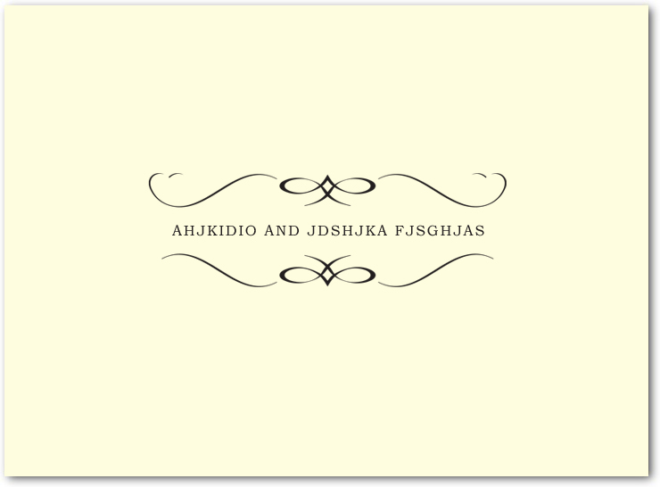 Windswept Simple symmetrical Wedding Thanks Cards HPT048