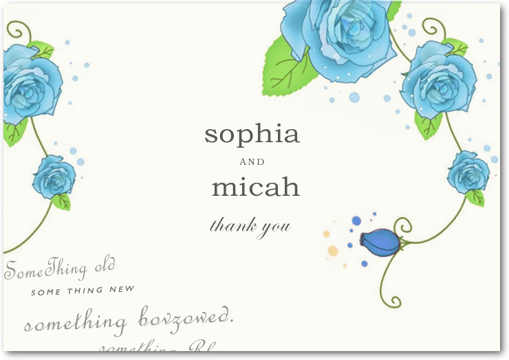 Sketchbook Flowers Thank You Card HPT134