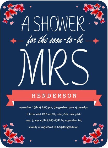 The Soon To Be Mrs Bridal Shower Invitation HPB131
