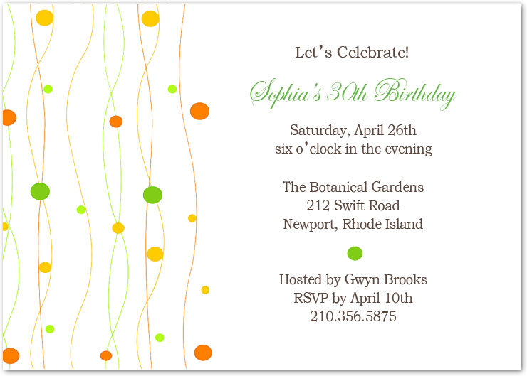 Aquatic Plant And Bubble Birthday Invitation Cards HPBP177