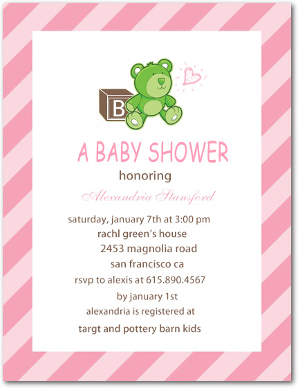 Bear Toys Baby Shower Invites Cards HPBS235