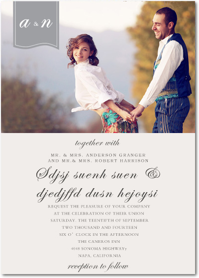 Romantic Afternoon Sunshine Wedding Invitation Card HPI028