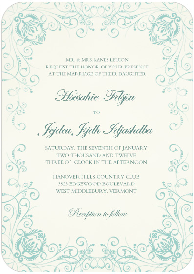 Mass Of Blossom Wedding Invitation Card HPI031