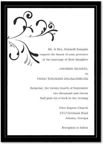 Flourish And Neutral Scroll Wedding Invitations HPI042