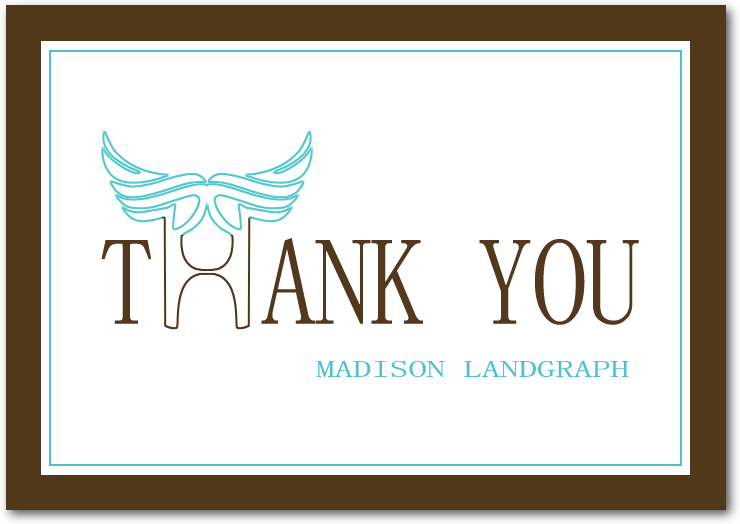 Angel Wing Thank You Cards Invitations HPT239